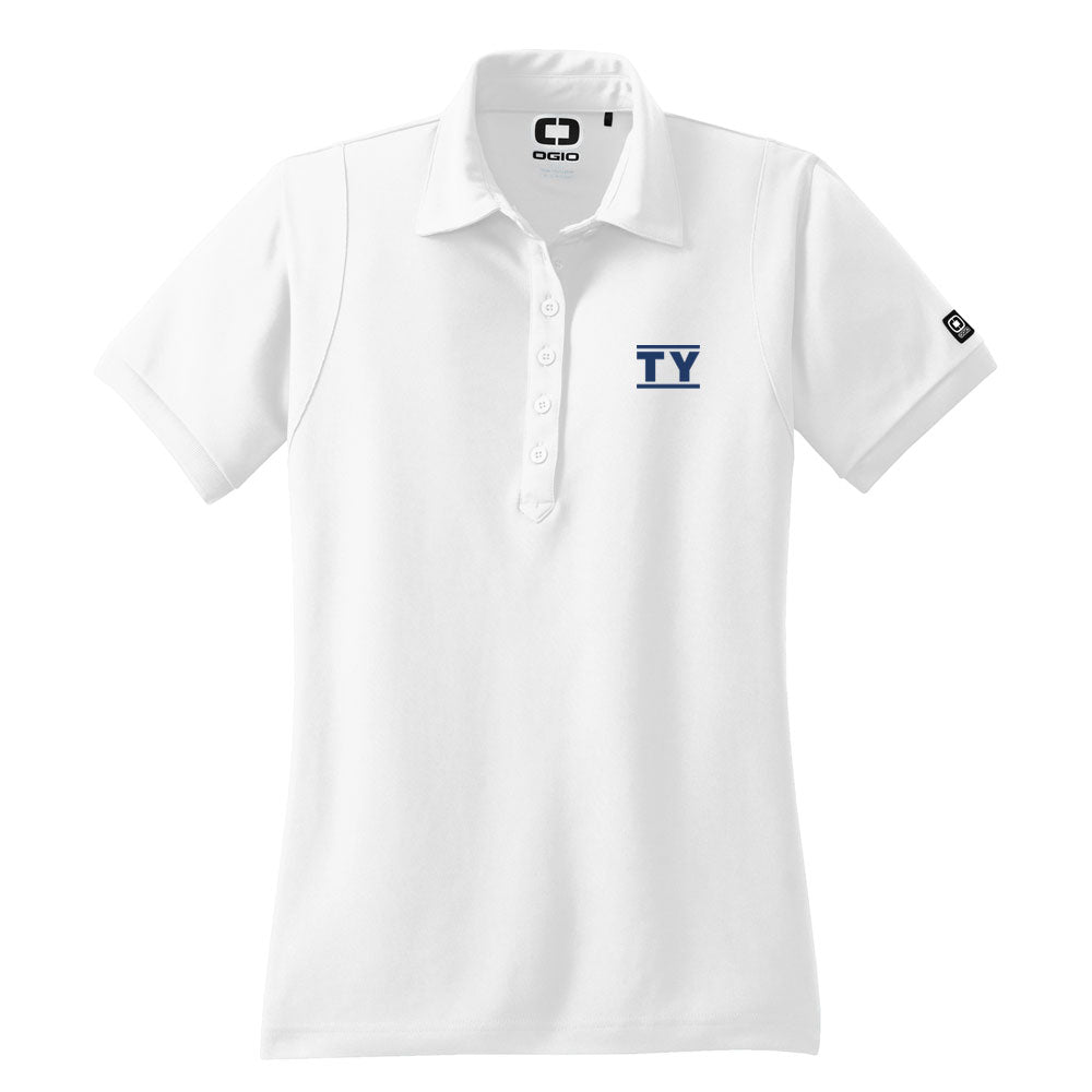 Turner-Yates Ladies White Jewel Polo