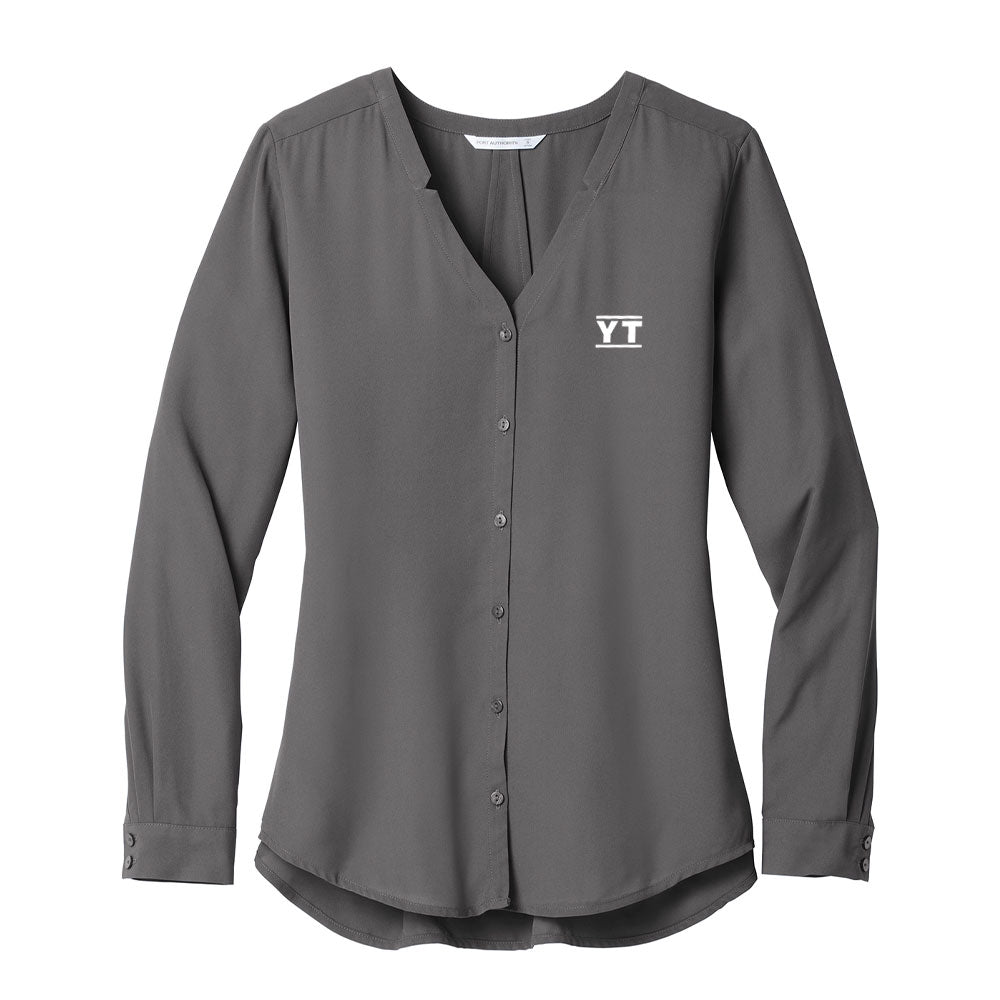 Yates-Turner Ladies Long Sleeve Button-Front Blouse